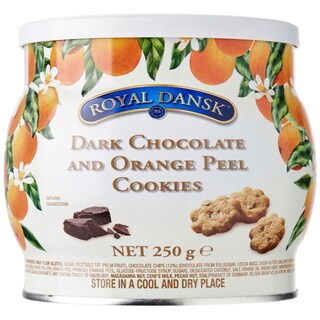 Royal Dansk | Bicuiti ciocolata neagra si portocale 250g