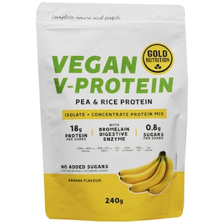 Gold Nutrition | Pudra proteica cu aroma de banane 240g