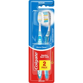 Colgate | Periute de dinti Medium Extra Clean, 2 bucati