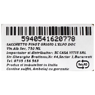 Sacchetto | Vin alb sec Pinot Grigio delle Venezie