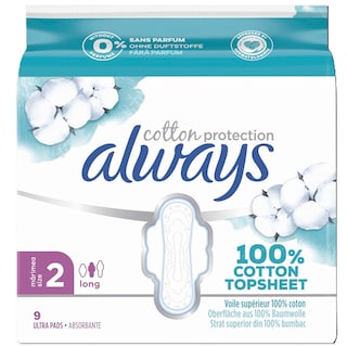 Always | Absorbante Cotton Protection Ultra Long Marimea 2, 9 bucati