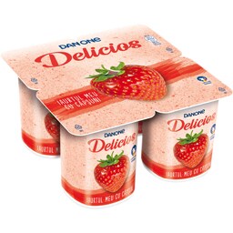 Danone Delicios | Iaurt cu capsuni 125g