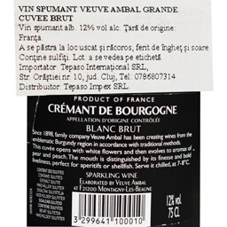Veuve Ambal | Vin spumant Cremant de Bourgogne 0.75L