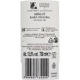 Gitana Winery | Vin rosu sec Merlot & Rara Neagra 0.75L