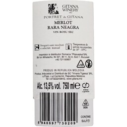 Gitana Winery | Vin rosu sec Merlot & Rara Neagra 0.75L