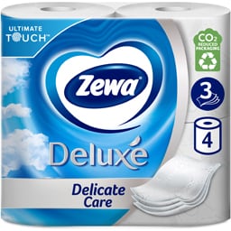 Zewa | Hartie igienica Deluxe Delicate Care, 3 straturi, 4 role