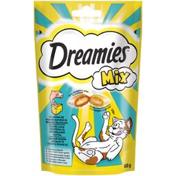 Dreamies | Hrana complementara cu somon si branza pentru pisici adulte si pisoi 60g