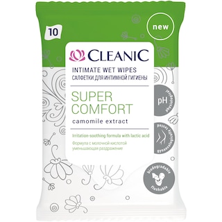 Cleanic | Servetele pentru igiena intima Super Comfort 10 bucati
