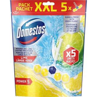 Domestos | Odorizant toaleta lamaie verde 5x50g