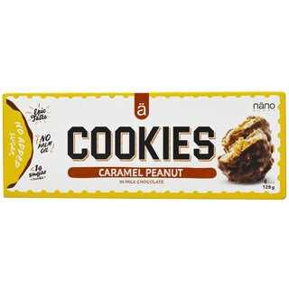 Nano Supps | Cookie cu caramel si alune in ciocolata cu lapte 128g