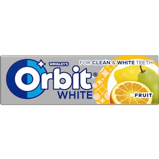 Orbit | Guma de mestecat White cu aroma de fructe 14g