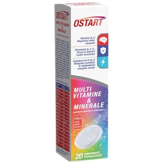 Ostart | Multivitamine si minerale, 20 comprimate efervescente