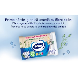 Zewa | Hartie igienica umeda pentru copii, 42 bucati