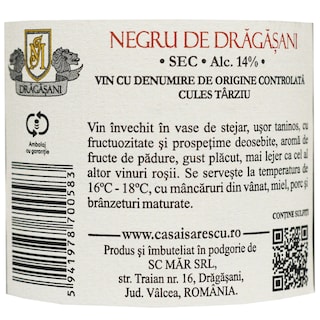Casa Isarescu | Vin rosu sec Negru de Dragasani 0.75L