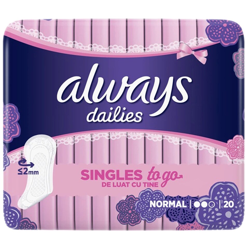 Absorbante zilnice Normal To Go, 20 bucati