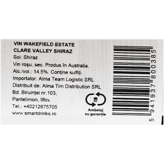 Wakefield | Vin rosu sec Estate Clare Valley Shiraz 0.75L