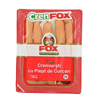 Fox | Crenvursti cu piept de curcan 280g