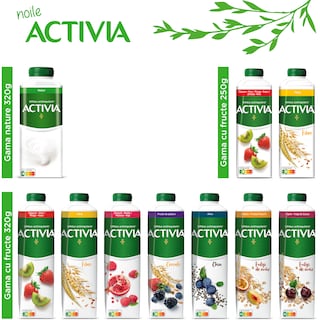 Activia | Iaurt de baut cu Bifidus ActiRegularis, 0.9% grasime 320g