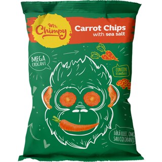 Mr. Chimpy | Chipsuri cu morcovi uscati cu sare de mare 30g