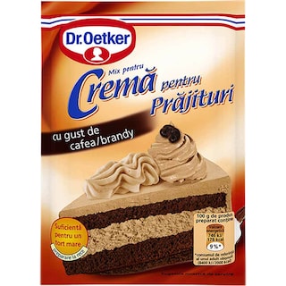 Dr. Oetker | Crema pentru prajituri cu gust de cafea si brandy 50g