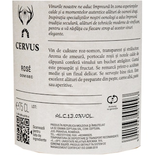Cervus Cepturum | Vin rose demisec 750ml