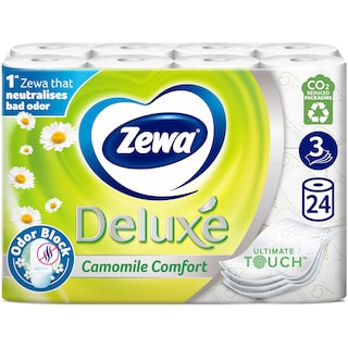 Zewa | Hartie igienica Deluxe Camomile Comfort, 3 straturi, 24 role