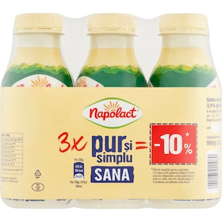 Napolact | Sana 3.5% grasime 3x330g