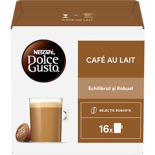 Nescafe | Dolce Gusto | Cafea Cafe au lait, 16 capsule