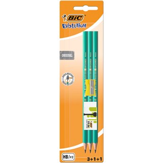 Bic | Evolution | Set 3 creioane grafit, radiera si ascutitoare
