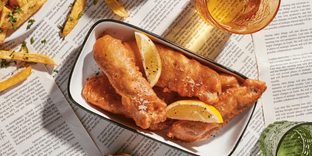 Fish & chips cu sos tartar