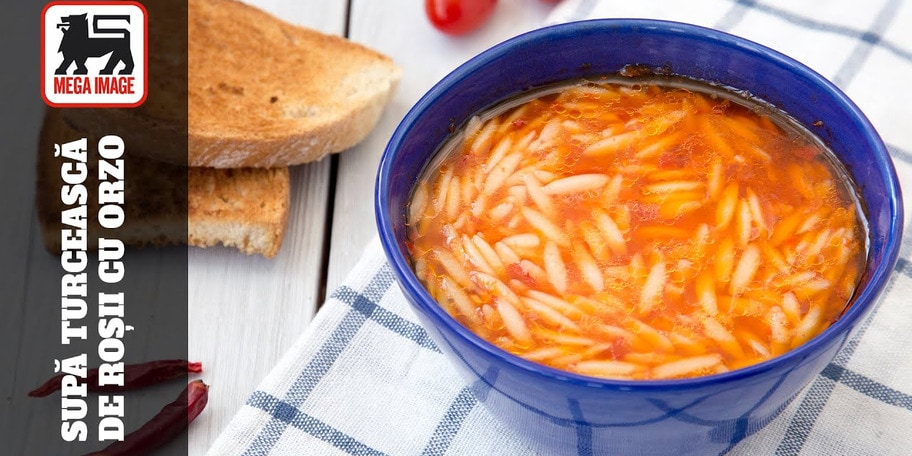 Supă turcească de roșii cu orzo